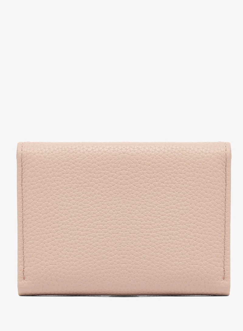 Ginger Pink Classic Flap Mini Wallet With Gold Accent for Women | Best Price UAE